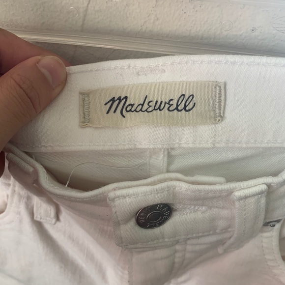 Madewell high rise tuxedo stovepipe white jeans - Picture 2 of 8